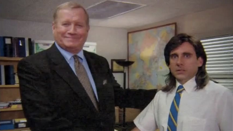 Young Michael Scott Shaking Ed Truck's Hand