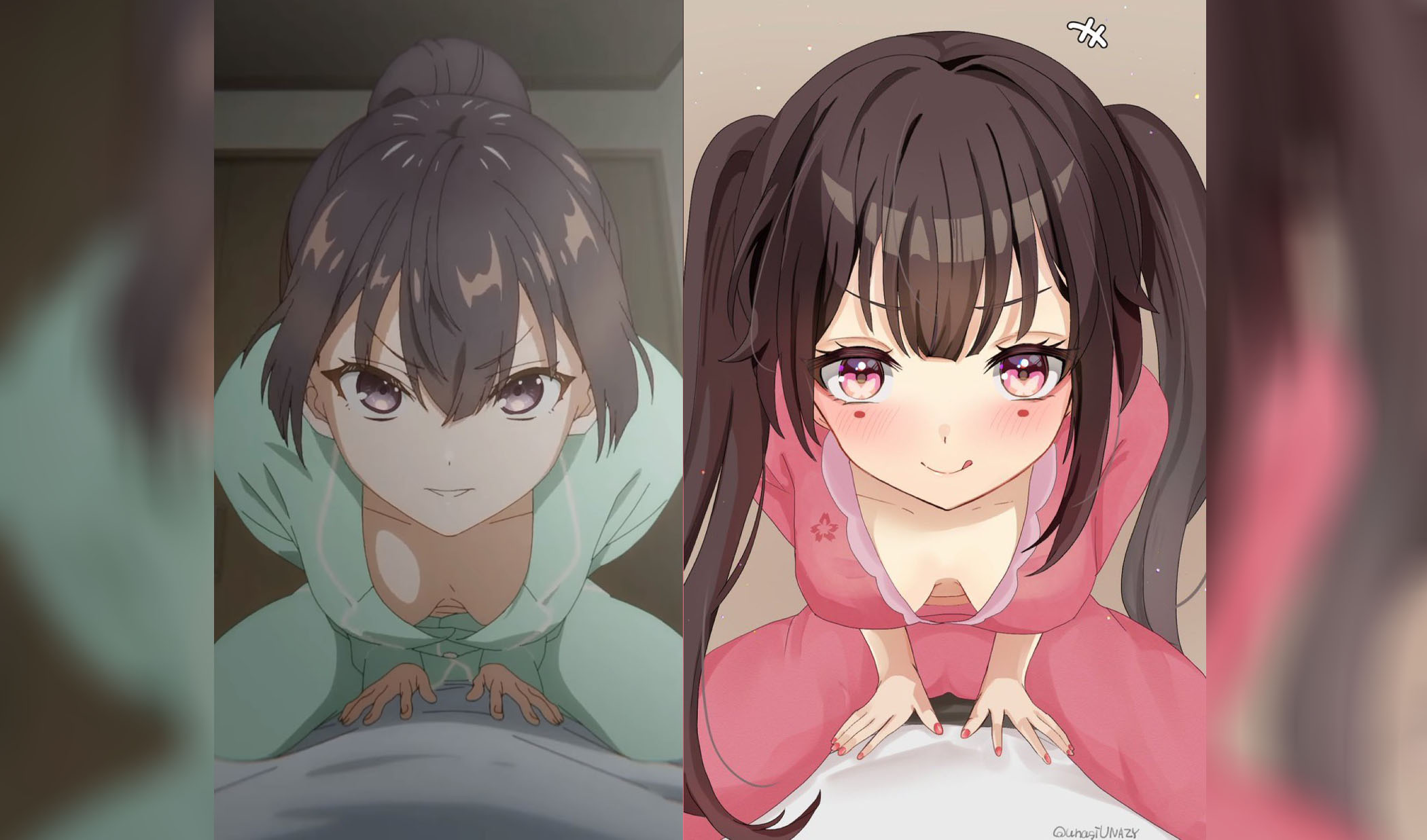 Yuki Suou Wakes Up Her Brother Meme Template