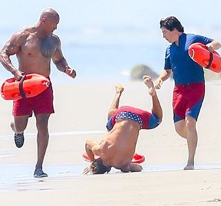 Zac Efron's Baywatch Faceplant Meme Template